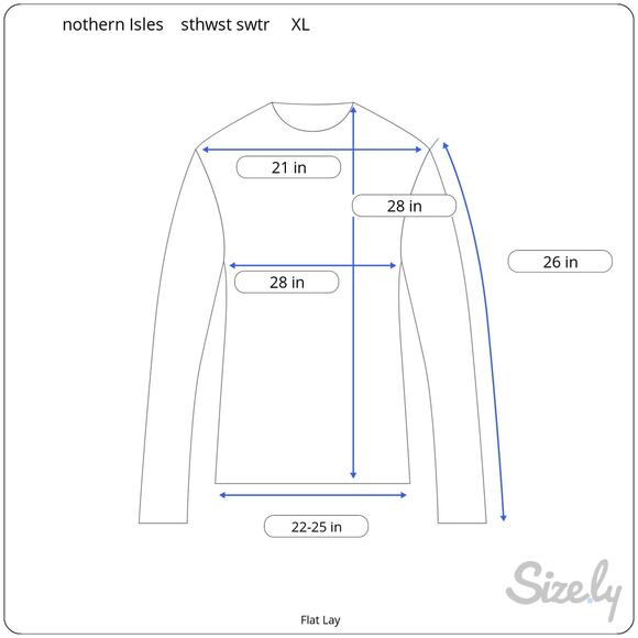 Vintage 90's Northern Isle Hand Knit Chunky Sweater Southwestern Aztec XL - Picture 8 of 8